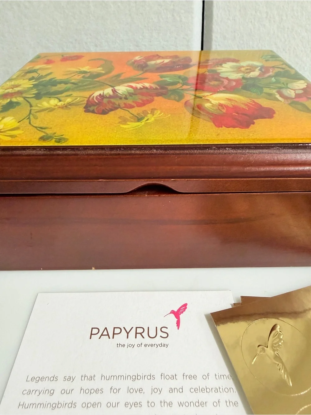 Papyrus Floral Keepsake Box with Cards